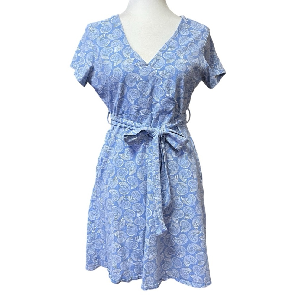 Mountain Warehouse Country to Coast Blue Pastel Seashell Print Mini Dress US S